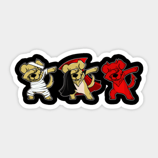 Golden Retriever Dabing Horror Halloween T-shirt Sticker